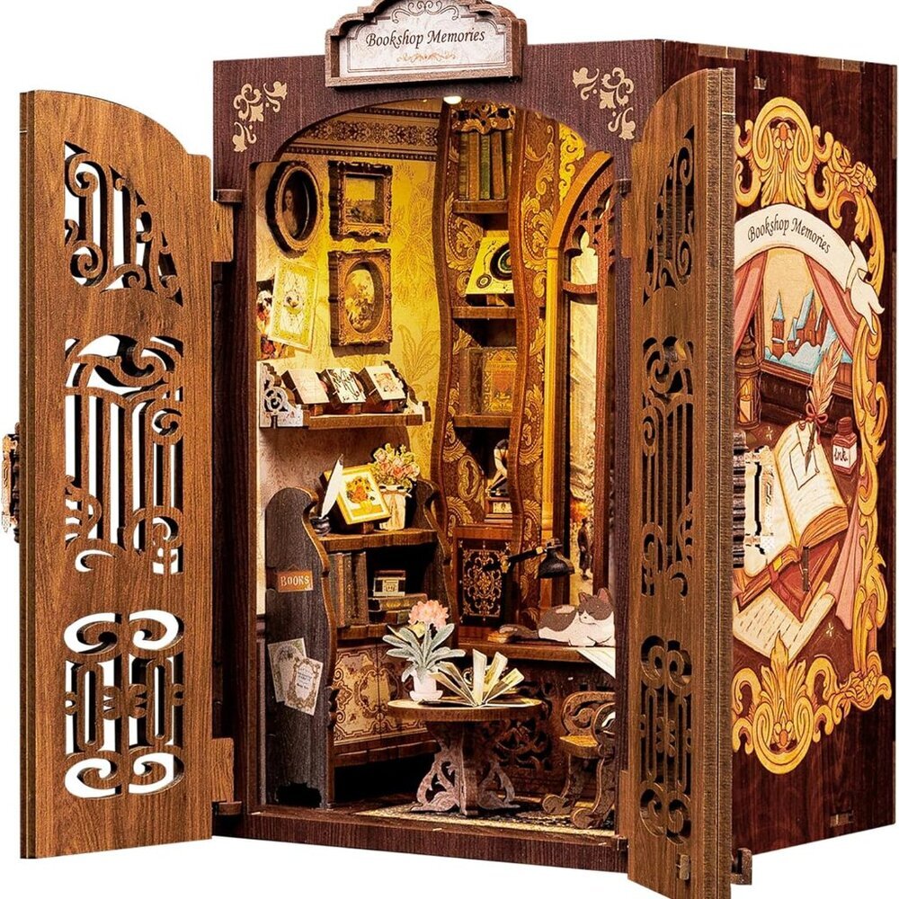 Book Nook Kit - DIY Miniature House Dollhouse Kit for Adult and Teens, Booknook - Picture 2 of 9